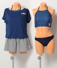VacaSta Swimwear/【FILA】無地T・ショートパンツ付きビブトップ4点セット/500386629