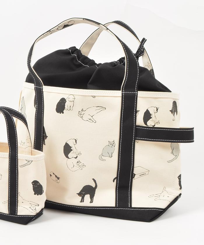 TEMBEA テンベア CAT 猫柄 ねこ ネコ トートバッグ TEMBEA テンベア BAGUETTE TOTE MINI PRINT #CAT 【送料無料