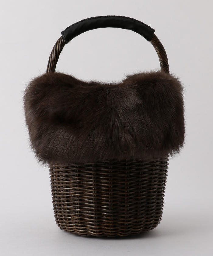 セール 30%OFF】【BAGMATI/バグマティ】 ファー付かごバッグ(500543516 セール 30%OFF】【BAGMATI/バグマティ】 ファー付かごバッグ(500543516