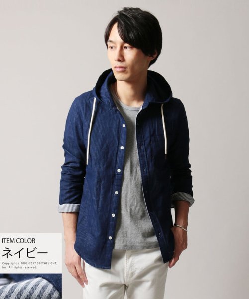 メンズ シャツ メンズファッション ダブルガーゼ 長袖 フードシャツ Spu スプ ガーゼ フード シャツ ザ カジュアル The Casual D Fashion