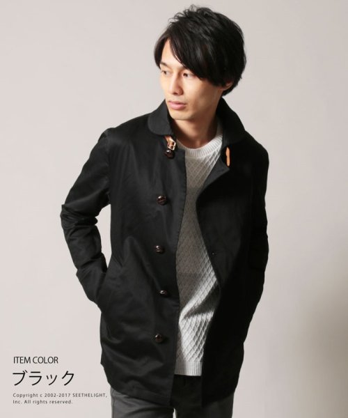 メンズ コート メンズファッション 秋 春 ストレッチ サテン ツイル ショールカラー コート Spu スプ ミドル丈 ザ カジュアル The Casual D Fashion