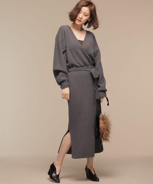 セール 40 Off Web限定 カシュクールニットワンピース ナノ ユニバース Nano Universe D Fashion