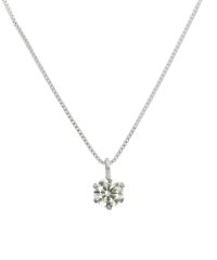 JEWELRY SELECTION/天然ダイヤモンド　0.2ct　VVSクラス　6本爪ネックレス　鑑定書付　ベネチアン40cm/500577013