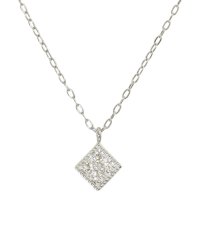 JEWELRY SELECTION/天然ダイヤモンド　5石　プラチナ　ネックレス　菱形/500577039