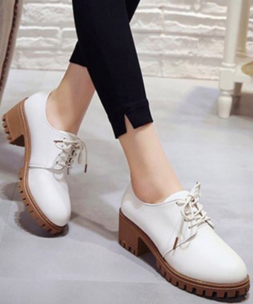 セール オックスフォード シューズ レディース ヒール ローファー パンプス 歩きやすい ミニミニストア Miniministore D Fashion