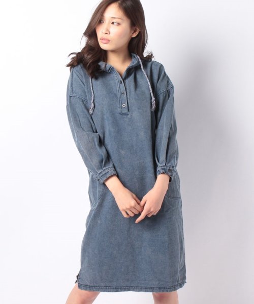 デニム風パーカーワンピース スタイルブロック レディース Styleblock D Fashion