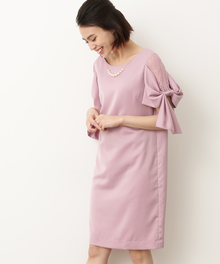 セール 70%OFF】【WEDDINGS&PARTIES】ネックレス付きサイドレースリボン袖ドレス(500717887) | ビス(VIS) - d fashion セール 70%OFF】【WEDDINGS&PARTIES】ネックレス付きサイドレースリボン袖ドレス(500717887) | ビス(VIS) - d fashion