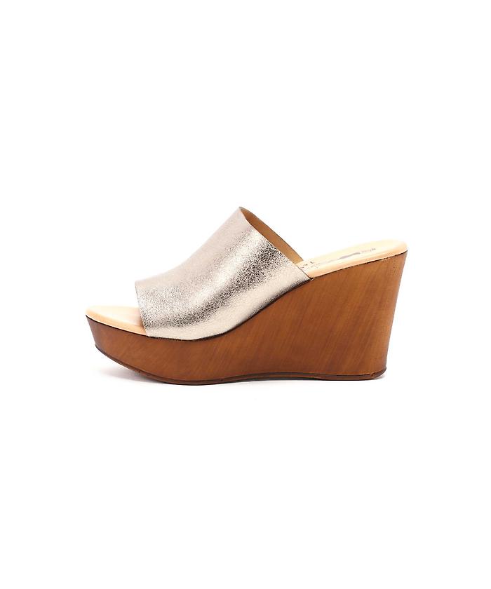 セール 40%OFF】メタリックウェッジソールサンダル(500722986
