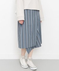 KBF/アシンメトリーヘムストライプスカート∴/500724706