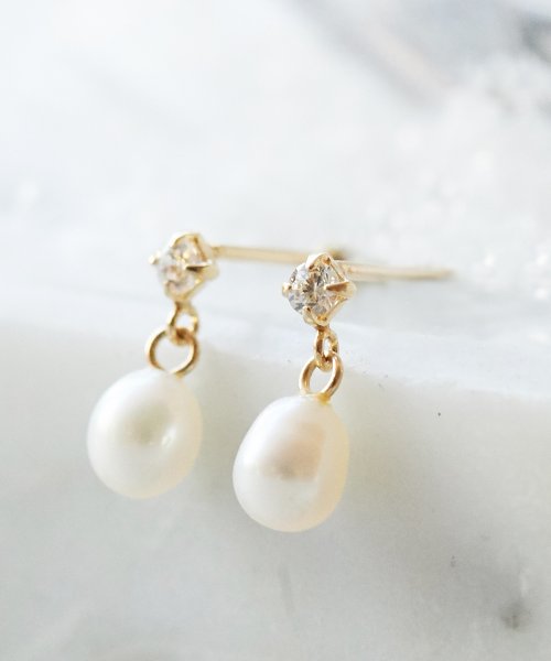 K10 エリプスパールビジューピアス フィービィー Phoebe D Fashion