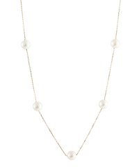 JEWELRY SELECTION/K18　あこや本真珠　8.0〜9.0mm　大珠ステーションネックレス　67cm/K18YG/500808151