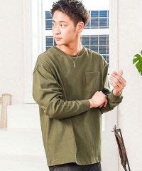 CavariA/CavariA USAコットンビッグシルエットクルーネック長袖Tシャツ メンズ 長袖 ロンT USAコットン 厚手 大きいサイズ ビッグシルエット オーバーサイ/500739132