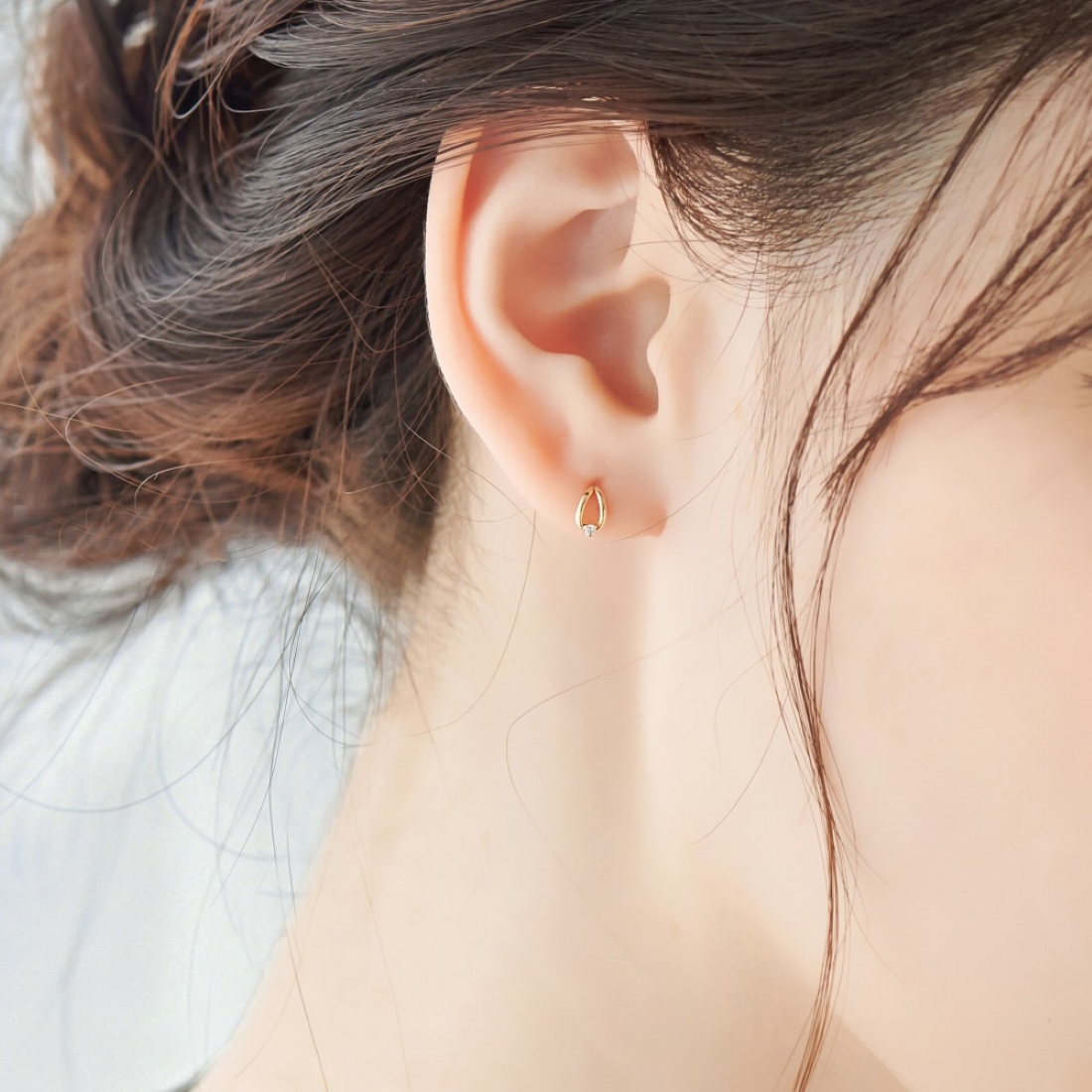 JEWEL ADDICT｜Phoebe【K10】リーフダイヤモンドピアス