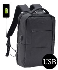 デバイス/■多機能 ナイロンビジネスリュック■ USBポート 充電 スマホ充電 A4 PC収納 メンズ 通勤 出張 旅行 通学 バッグ バックパック/500844254
