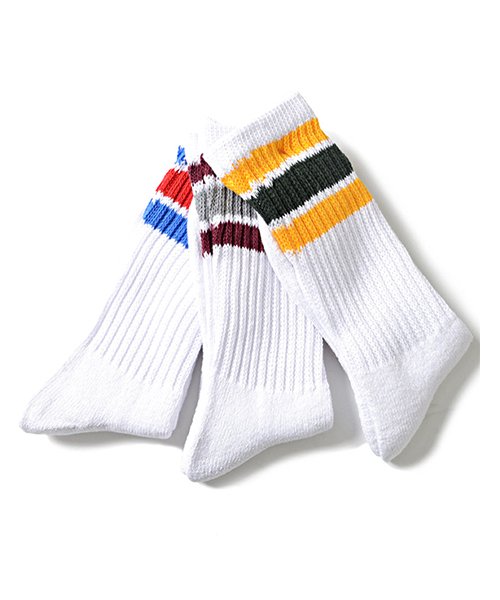 Healthknit ヘルスニット 配色3本ラインクルーソックス 靴下3枚セット ヘルスニット Healthknit D Fashion