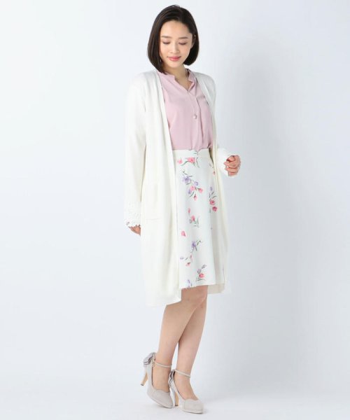 セール 美人百花5月号掲載 袖レースロングカーデ ミッシュマッシュ Misch Masch D Fashion