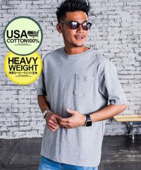 CavariA/キャバリア CavariA CavariA USAビッグシルエットクルーネック半袖無地Tシャツ メンズ 半袖 大きいサイズ 無地 USAコットン トップス カッ/500881296