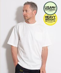 CavariA/CavariA USAビッグシルエットクルーネック半袖無地Tシャツ メンズ 半袖 大きいサイズ 無地 USAコットン トップス カットソー シンプル ヘビーウェ/500881296