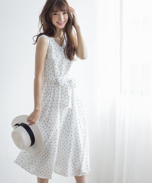 セール プチサイズあり ドットミディーワンピース ミッシュ