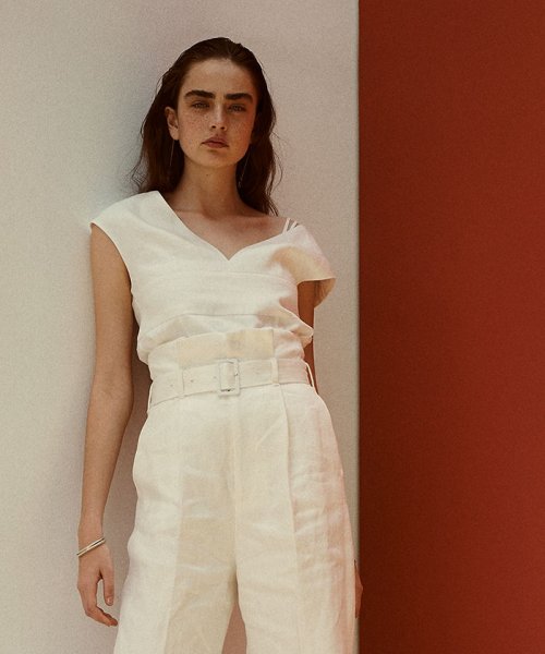 セール 70%OFF】リネンVネックブラウス(500926229) ナノ・ユニバース(nano・universe) d fashion nano universe ナノユニバース 半袖ブラウス リネン Vネック