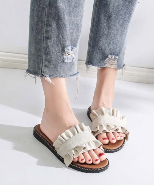 セール かわいい スリッパ サンダル レディース 歩きやすい フラットシューズ ミュール ミニミニストア Miniministore D Fashion