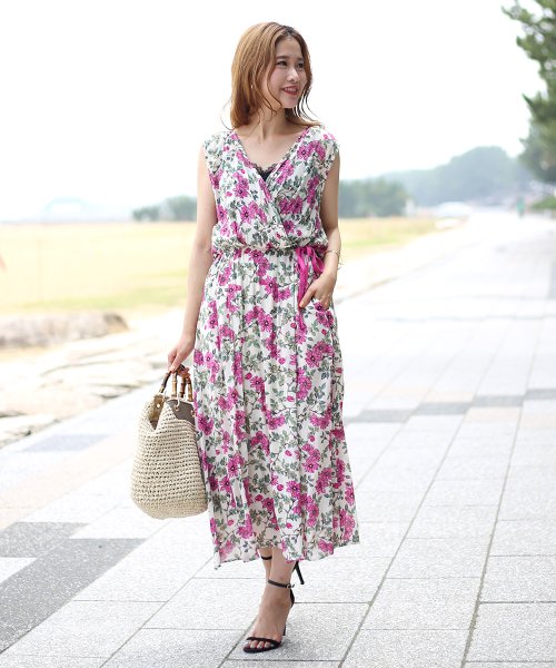クーポン セール 40 Off オリジナルフラワープリントロングワンピース ブージュルード Bou Jeloud D Fashion クーポン セール 40 Off オリジナルフラワープリントロングワンピース ブージュルード Bou Jeloud D Fashion