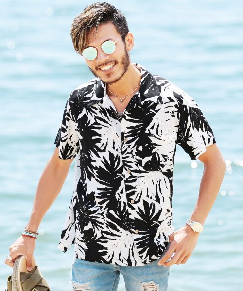 クーポン セール15 Off レーヨン アロハシャツ アロハ シャツ メンズ 半袖 柄シャツ 開襟 オープンカラー ジギーズショップ Jiggys Shop D Fashion