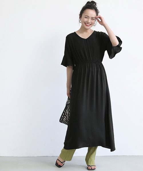 セール Vネック袖フリルワンピース コカ Coca D Fashion セール Vネック袖フリルワンピース コカ Coca D Fashion