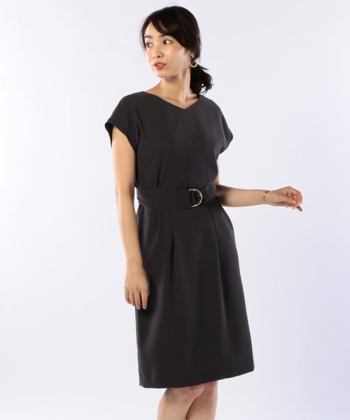 クーポン セール 30 Off ダブルクロスベルト付サックワンピース ノーリーズ Nolley S D Fashion