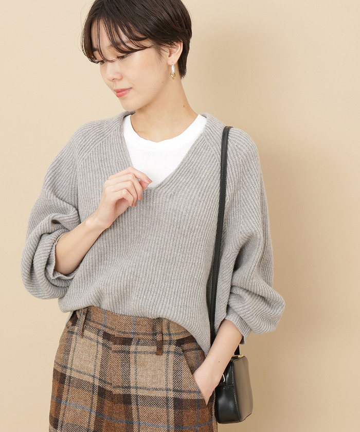 セール 60%OFF】ウールVネックコクーンプルオーバー(501105327 セール 60%OFF】ウールVネックコクーンプルオーバー(501105327