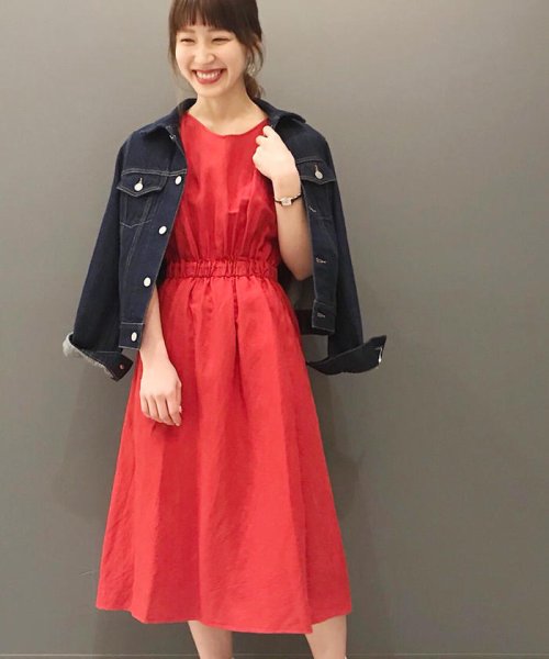セール 麻 レーヨン ミディ丈ワンピース フレディエミュ Fredy Emue D Fashion セール 麻 レーヨン ミディ丈ワンピース フレディエミュ Fredy Emue D Fashion
