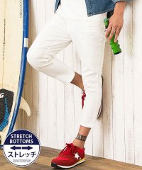 CavariA/キャバリア CavariA CavariA 膝タッククロップドデニムパンツ メンズ ブランド ジーンズ 大人 カジュアル クロップドパンツ ストレッチパンツ 膝/501123721