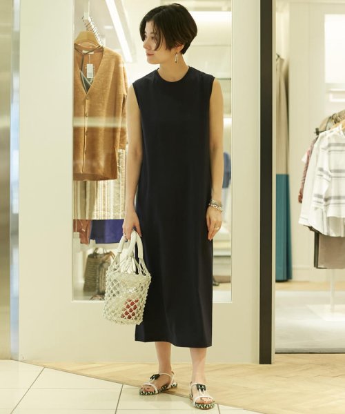 ファインコットン ノースリーブクルーネックワンピース Galerie Vie Galerie Vie D Fashion