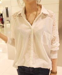 Amulet/アミュレット Amulet レースシフォンシャツ/501148159