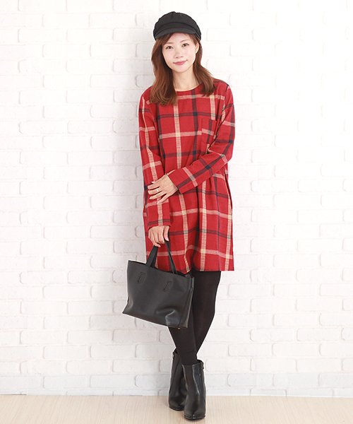 セール Aラインチェック柄ワンピース レディース きれいめ 春夏 マキシ 40代 30代 Vl 5159 S S アミュレット Amulet D Fashion