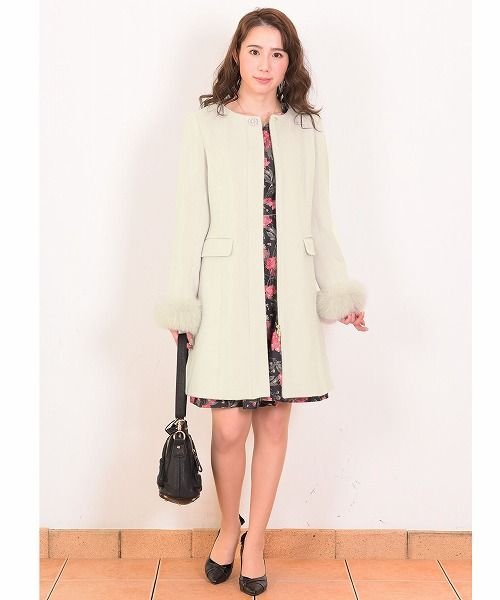 セール ビジューブローチロングコート ディアプリンセス Dear Princess D Fashion