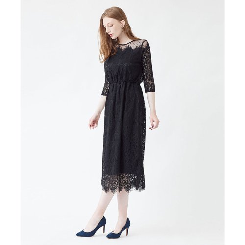 クーポン ドットチュールレースワンピース ティティベイト Titivate D Fashion