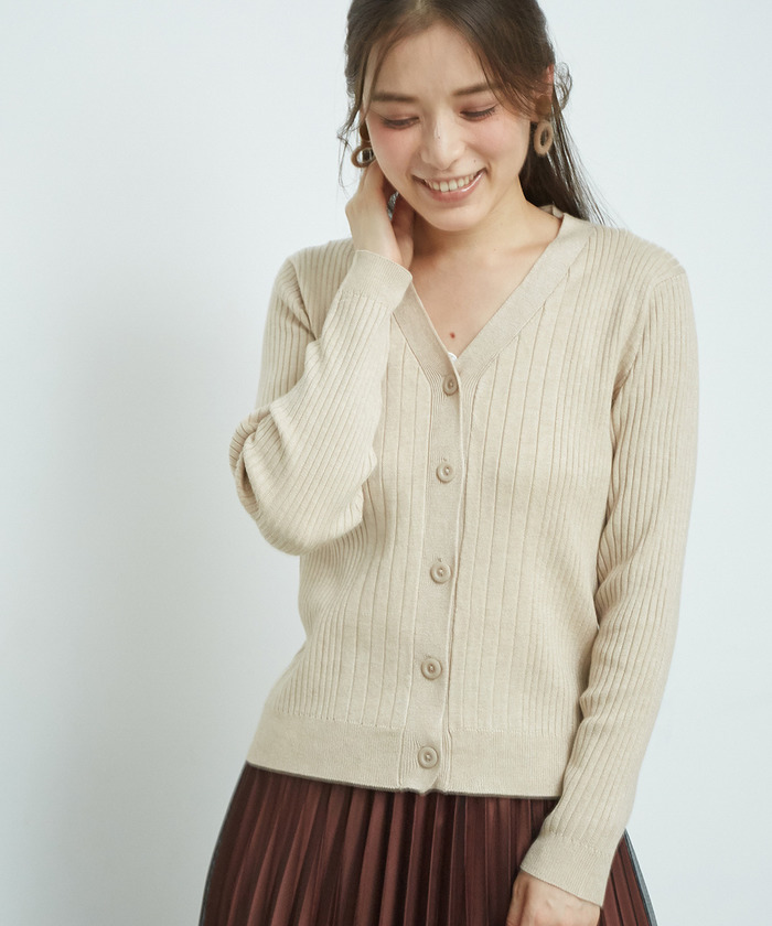 Second/Layer ピストレロリブカーディガン Shinzone｜ロング リブ カーディガン LONG RIB CARDIGAN