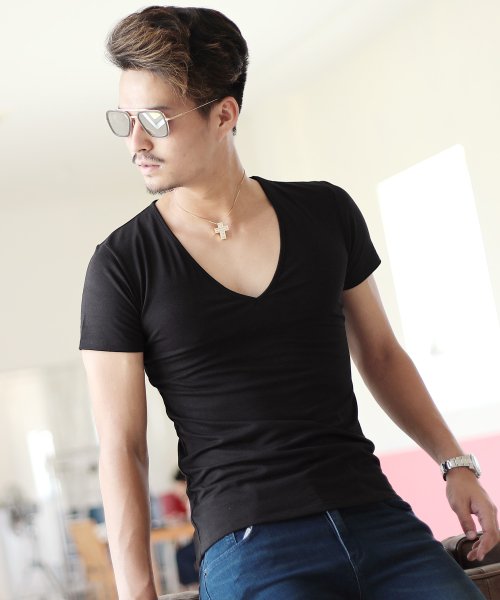 セール ディープ Vネック 半袖 Tシャツ カットソー メンズ ジギーズショップ Jiggys Shop D Fashion セール ディープ Vネック 半袖 Tシャツ カットソー メンズ ジギーズショップ Jiggys Shop D Fashion