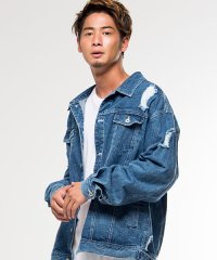 CavariA/キャバリア CavariA CavariA【キャバリア】ダメージ加工ビッグシルエットデニムジャケット/501225439