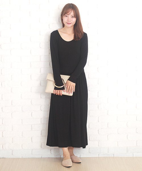 シンプルロングワンピース ファッションレディースシック上品秋用春用 Vl 5275 S S アミュレット Amulet D Fashion