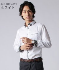 THE CASUAL/カジュアル THE CASUAL (バイヤーズセレクト) Buyer's Select シャドーチェックダブルカラーボタンダウン形態安定長袖シャツ/501228915