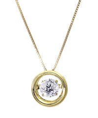 JEWELRY SELECTION/厳選ダイヤが胸元で踊る!K18ゴールド ダンシング 天然ダイヤモンド 大粒0.5ct サークルネックレス 【K18YG イエローゴールド】/501231734