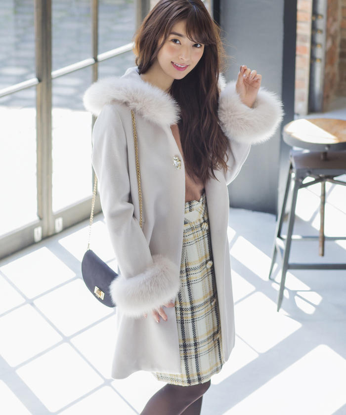 セール】【美人百花12月号掲載】フード付き2WAYコート(501198942