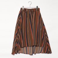 STYLEBLOCK/スタイルブロック STYLEBLOCK パウダーサテンマルチストライププリントスカート/501070563