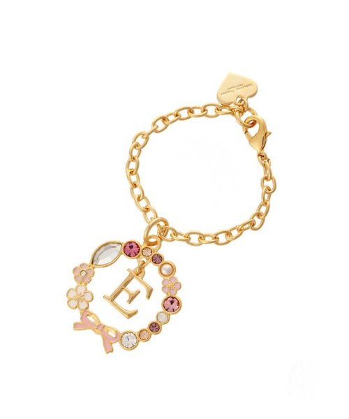 フラワーリースイニシャルバッグチャーム サマンサタバサプチチョイス Samantha Thavasa Petit Choice D Fashion