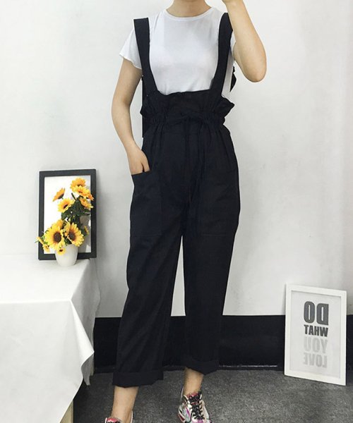 サロペットパンツ レディース オーバーオール ボトムス オールインワン ズボン ミニミニストア Miniministore D Fashion