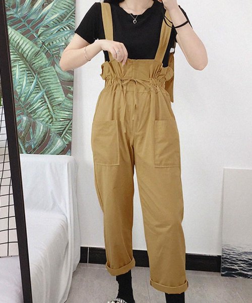 サロペットパンツ レディース オーバーオール ボトムス オールインワン ズボン ミニミニストア Miniministore D Fashion