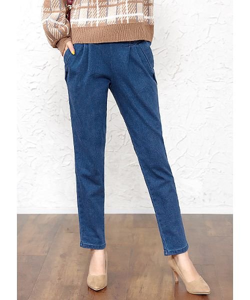 裏起毛デニムテーパードパンツ Happy急便 By Verita Jp Happy Exp D Fashion