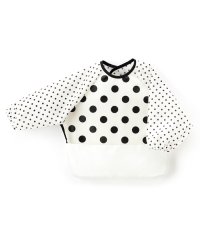 baby COLORFUL CANDY STYLE/お食事エプロン　スタイ　長袖タイプ　polkadotlarge(broadcloth・white)×白地に黒ドット/501299330